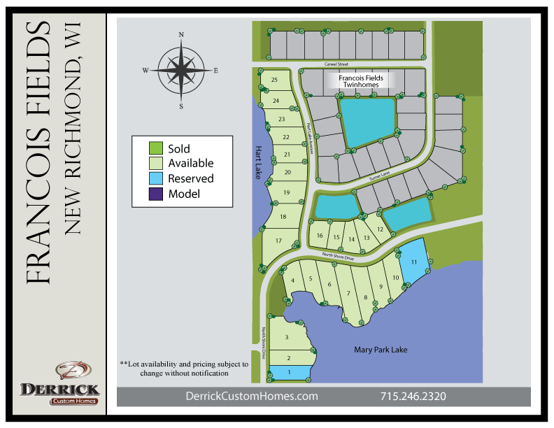 Available Lots in Francois Fields New Richmond WI