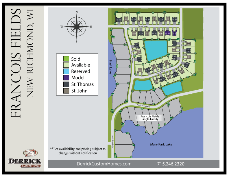 Available Lots in Francois Fields New Richmond WI