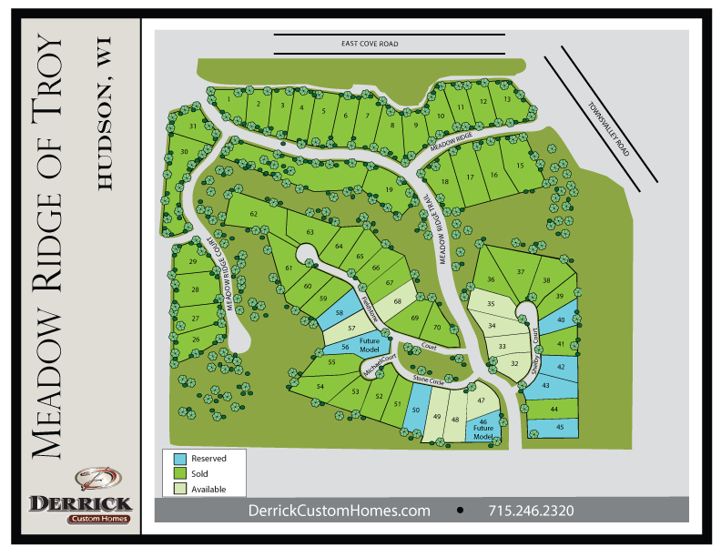 Available Lots in Meadow Ridge of Troy Hudson WI