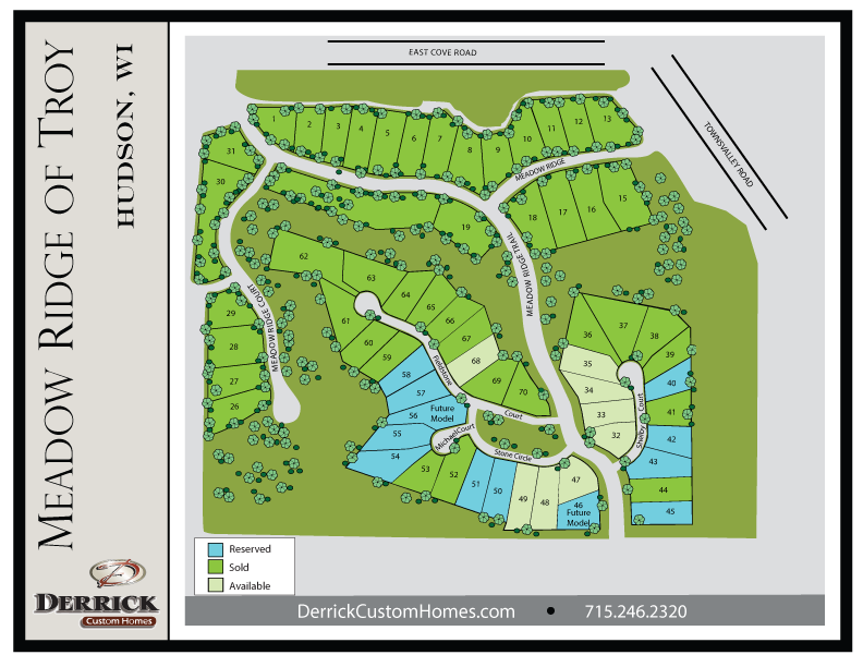 Available Lots in Meadow Ridge of Troy Hudson WI