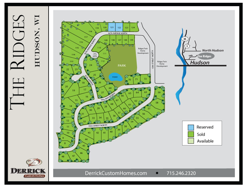 Ridges 6.28Available Lots in the Ridges Hudson WI